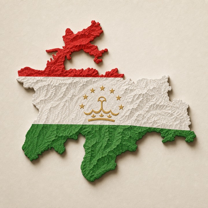 Tajikistan country outline