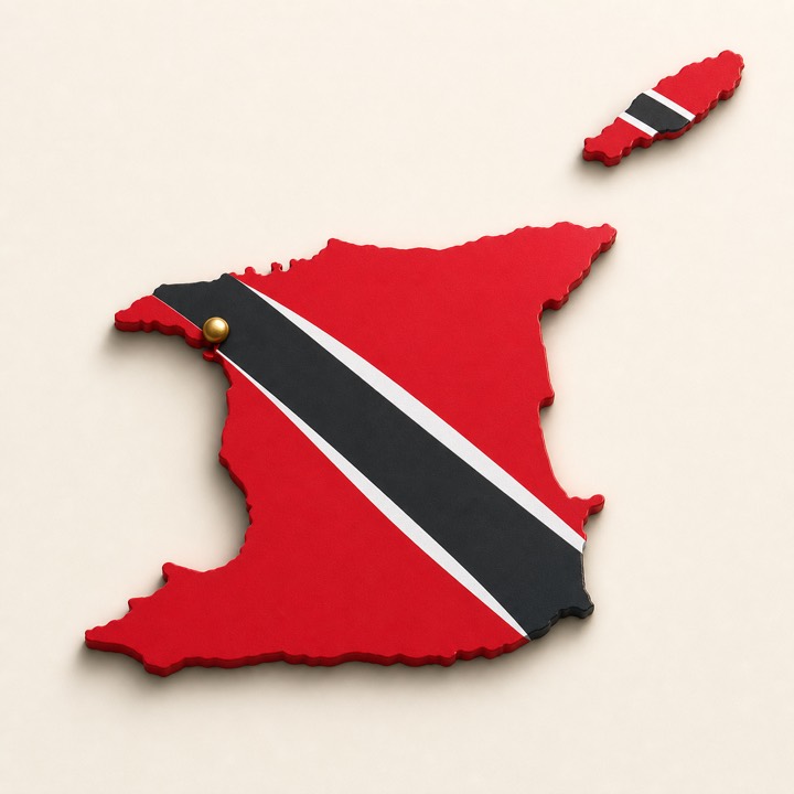 Trinidad and Tobago country outline