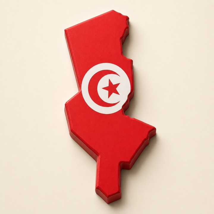 Tunisia country outline