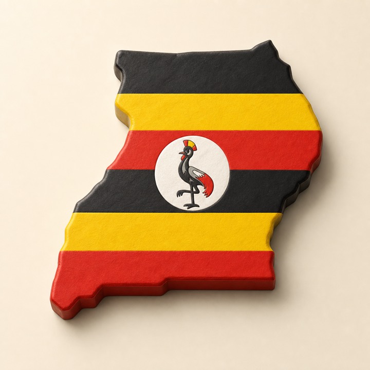 Uganda country outline