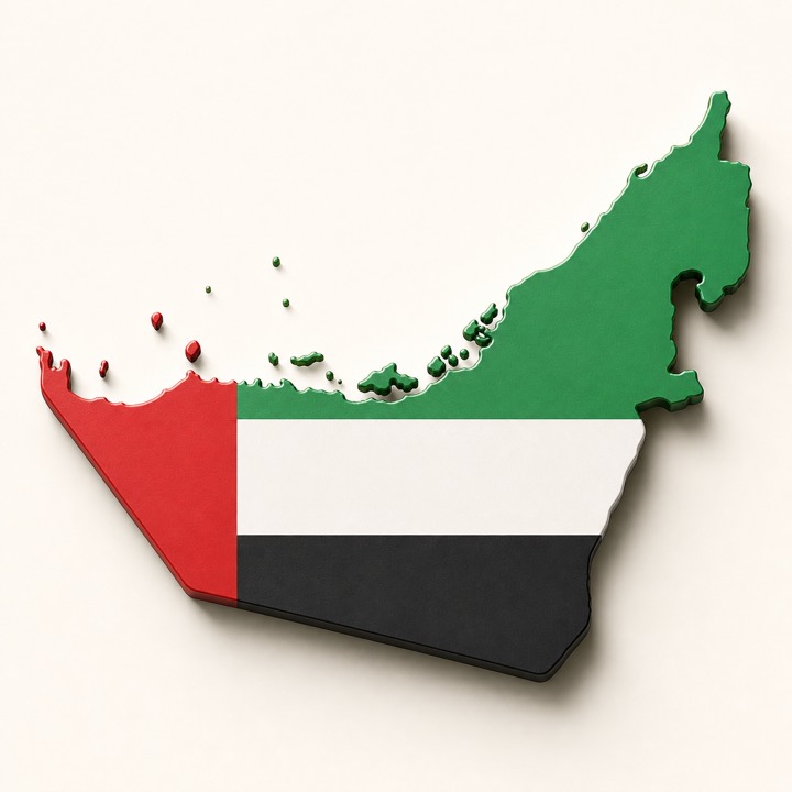 United Arab Emirates country outline