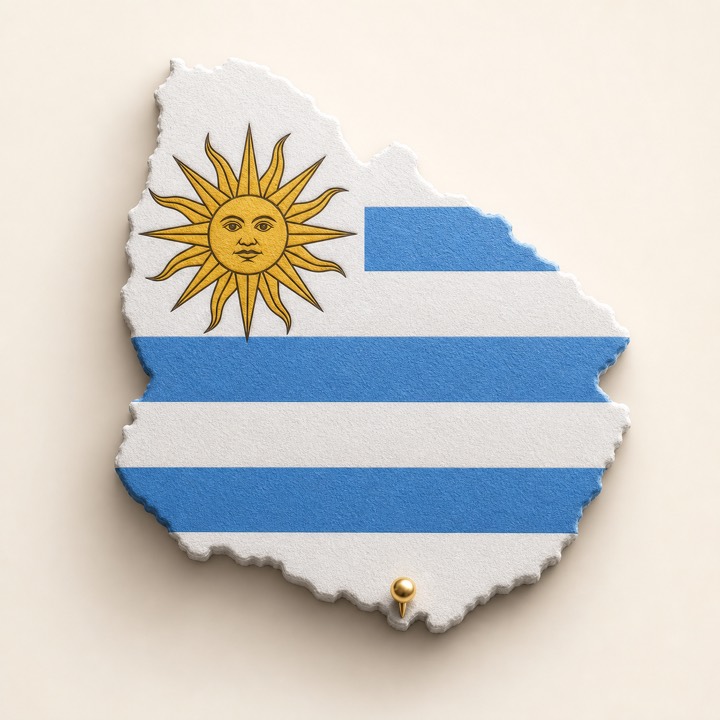 Uruguay country outline