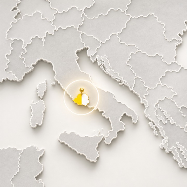 World map with Vatican City location marker