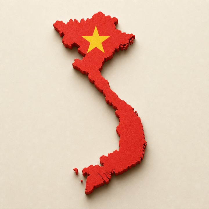Vietnam country outline