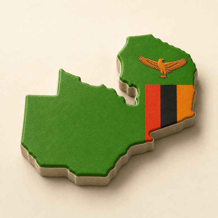 Zambia country outline